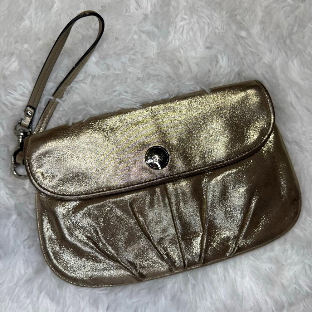 Coach Gold Wristlet